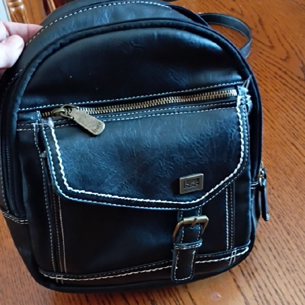 BOC Black Vinyl Backpack